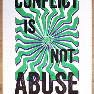 Conflict Is Not Abuse A3 poster